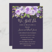 Elegante Lavender Rose Floral Wedding Vow Erneueru Einladung (Vorne/Hinten)