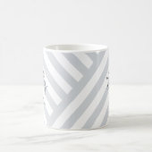 Elegante Lavender Sprigs Monogram-Tasse Kaffeetasse (Mittel)
