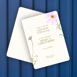 Elegante Lavender Spring Wildblume Hochzeit Save The Date