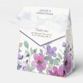 Elegante Lavender Watercolor Floral Wedding Geschenkschachtel (Vorderseite)