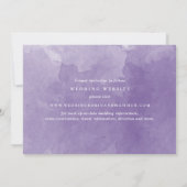 Elegante Lavender Watercolor Monogram Calligraphie Save The Date (Rückseite)