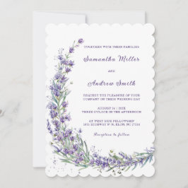 Elegante Lavender Wedding Template Einladung