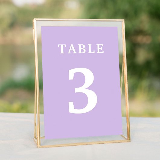 Elegante Lavender Wedding Tischnummer