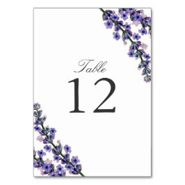 Elegante Lavender Wedding Tischnummer Card
