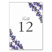 Elegante Lavender Wedding Tischnummer Card (Rückseite)