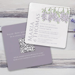 Elegante Lavender Wedding Wisteria Custom Einladung