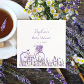 Elegante Lavender Wildblume Bicycle Baby Shower Serviette