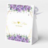 Elegante Lavender Wildblume Custom Geschenkschachtel (Rückseite)