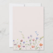 Elegante Lavender Wildblumen Dragonflies Hochzeit Einladung (Rückseite)