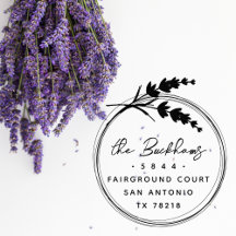 Elegante Lavender Wreath Rücksendeadresse