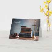 Elegante Law School Abschluss Card mit Gavel Karte (Gelbe Blume)