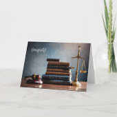 Elegante Law School Abschluss Card mit Gavel Karte (Vorderseite)