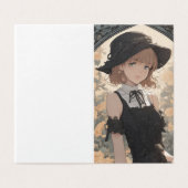 Elegante LBD Anime Little Black Dress Blank (Außenseite Aufgefaltet)