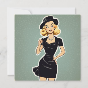 Elegante LBD-Grüße: Einfach göttlich Einladung