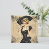 Elegante LBD-Karte: Ideal für Jeden Anlaß Einladung (Stehend Vorderseite)