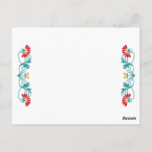 Elegante Leaf Florals & Wirbel Tischnummer Card (Rückseite)
