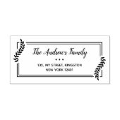 Elegante Leaf-Rahmen-Familie Permastempel (Design)