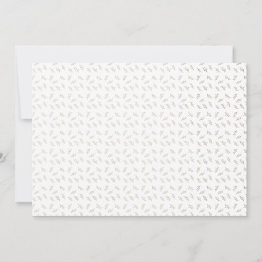 Elegante Leafy Rose Goldene Bridge Einladung (Rückseite)