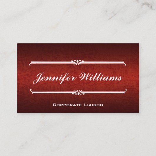 Elegante Leather Beruflich Business Cards Visitenkarte (Vorderseite)