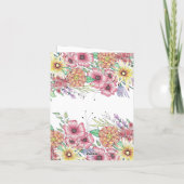 Elegante lebendige Blume Verlasse Muttertag Karte (Rückseite)