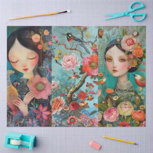 Elegante, lebendige Farbenpracht Seidenpapier (Basteln)