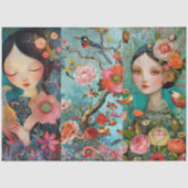 Elegante, lebendige Farbenpracht Seidenpapier (Vorderseite)