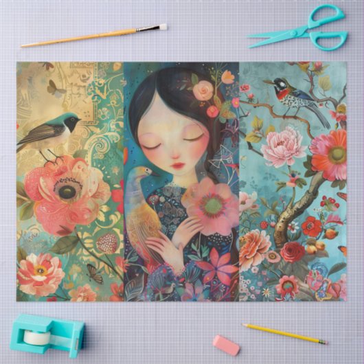 Elegante, lebendige Farbenpracht Seidenpapier (Basteln)