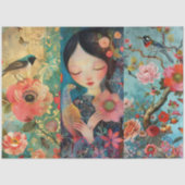 Elegante, lebendige Farbenpracht Seidenpapier (Vorderseite)