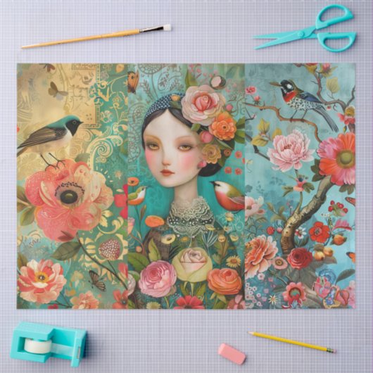 Elegante, lebendige Farbenpracht Seidenpapier (Basteln)