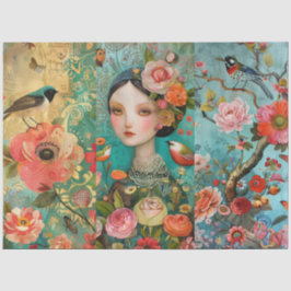 Elegante, lebendige Farbenpracht Seidenpapier