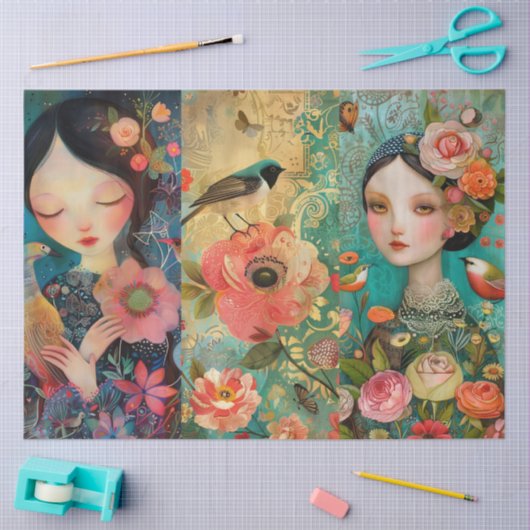 Elegante, lebendige Farbenpracht Seidenpapier (Basteln)