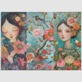 Elegante, lebendige Farbenpracht Seidenpapier