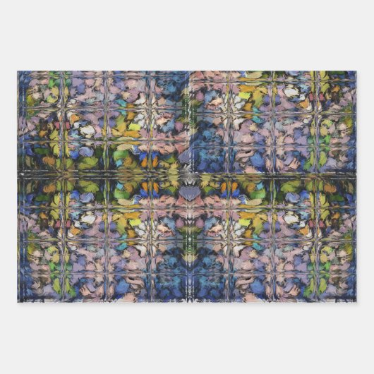 Elegante, lebendige Pastelfarben gepflegt Abstrakt Geschenkpapier Set (Vorderseite 3)