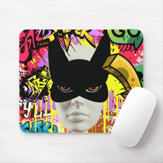 Elegante lebendige urbane Kunst Graffiti-Sprühfarb Mousepad (Mit Mouse)