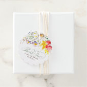 Elegante lebendige Wildblumen Vielen Dank Geschenkanhänger (Beispiel)