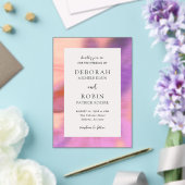 Elegante, lebendige Wüste Sunset Moderne Hochzeit Acryleinladungen (In Situ (Hochzeit))