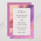 Elegante, lebendige Wüste Sunset Moderne Hochzeit Einladung (Vorne/Hinten)