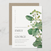 ELEGANTE LEBENSFOLIAGE GREENERY CARD DANKESKARTE (Vorne/Hinten)