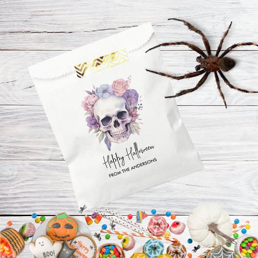 Elegante Leckereien zu Halloween und Skull Gothic Geschenktütchen