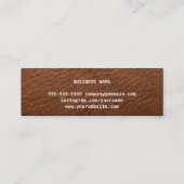 Elegante Leder moderne Mini-Visitenkarte Mini Visitenkarte (Rückseite)