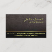 Elegante Lederheiratsberatung für Paartherapie Visitenkarte (Vorderseite)