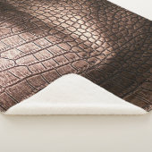 Elegante Ledertextur aus Abend. Sherpadecke (3/4)
