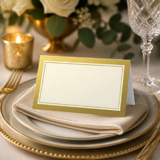 Elegante leere Gold-Glitter-Rahmen Platzkarte