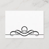 Elegante leere Tischnummer-Platzkarten Platzkarte (Rückseite)