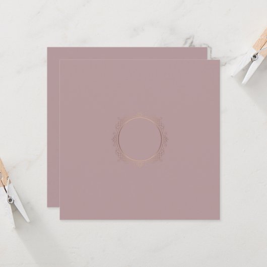 Elegante leere Vorlage Hinzufügen eines Monogramms (Vorderseite/Rückseite Beispiel)