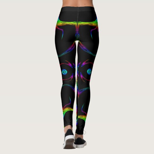 elegante Leggings farbenfroh, modern handgefertigt (Rückseite)