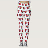 Elegante Leggings für Rote Herzen (Vorderseite)