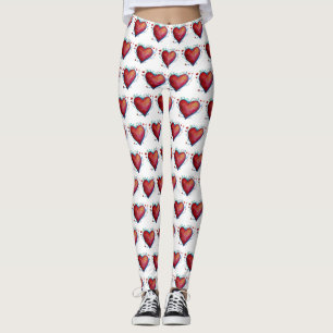 Elegante Leggings für Rote Herzen