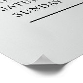 Elegante, leichte Gray Business Openings Poster (Ecke)