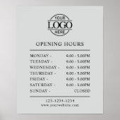 Elegante, leichte Gray Business Openings Poster (Vorne)